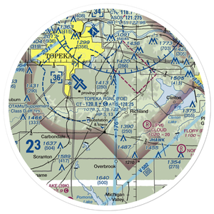 Starshire Farm Airport (2KS9) VFR Sectional Sticker (30 mile)