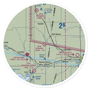 Vonada Airport (2KS8) VFR Sectional Sticker (30 mile)