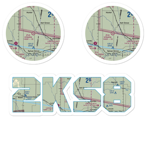 Vonada Airport (2KS8) VFR Sectional Sticker Pack