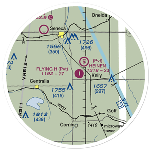 Flying H Airport (2KS6) VFR Sectional Sticker (20 mile)