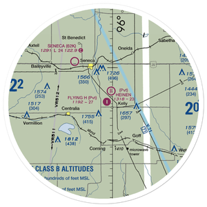 Flying H Airport (2KS6) VFR Sectional Sticker (30 mile)