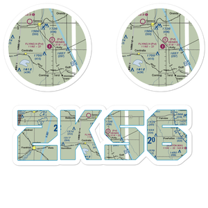 Flying H Airport (2KS6) VFR Sectional Sticker Pack