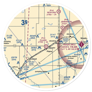 Plains Municipal Airport (2KS5) VFR Sectional Sticker (30 mile)