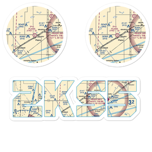 Plains Municipal Airport (2KS5) VFR Sectional Sticker Pack