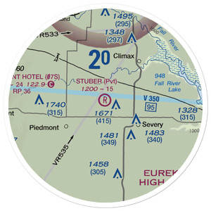 Stuber Flying Ranch Airport (2KS2) VFR Sectional Sticker (20 mile)