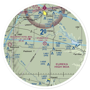 Stuber Flying Ranch Airport (2KS2) VFR Sectional Sticker (30 mile)