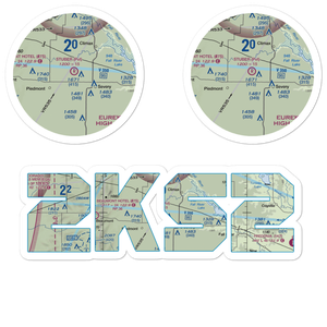 Stuber Flying Ranch Airport (2KS2) VFR Sectional Sticker Pack