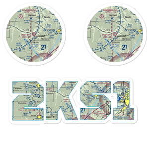 Rush Airport (2KS1) VFR Sectional Sticker Pack