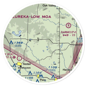 Rupp Airport (2KS0) VFR Sectional Sticker (20 mile)