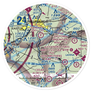 Alba Vineyard Balloonport (2JY7) VFR Sectional Sticker (20 mile)