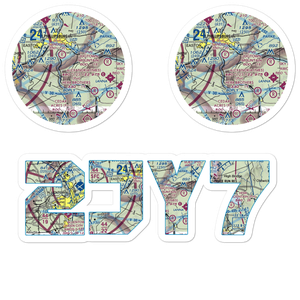 Alba Vineyard Balloonport (2JY7) VFR Sectional Sticker Pack