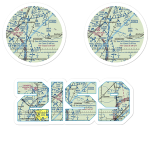 Schertz Aerial Service - Cooksville Airport (2IS9) VFR Sectional Sticker Pack