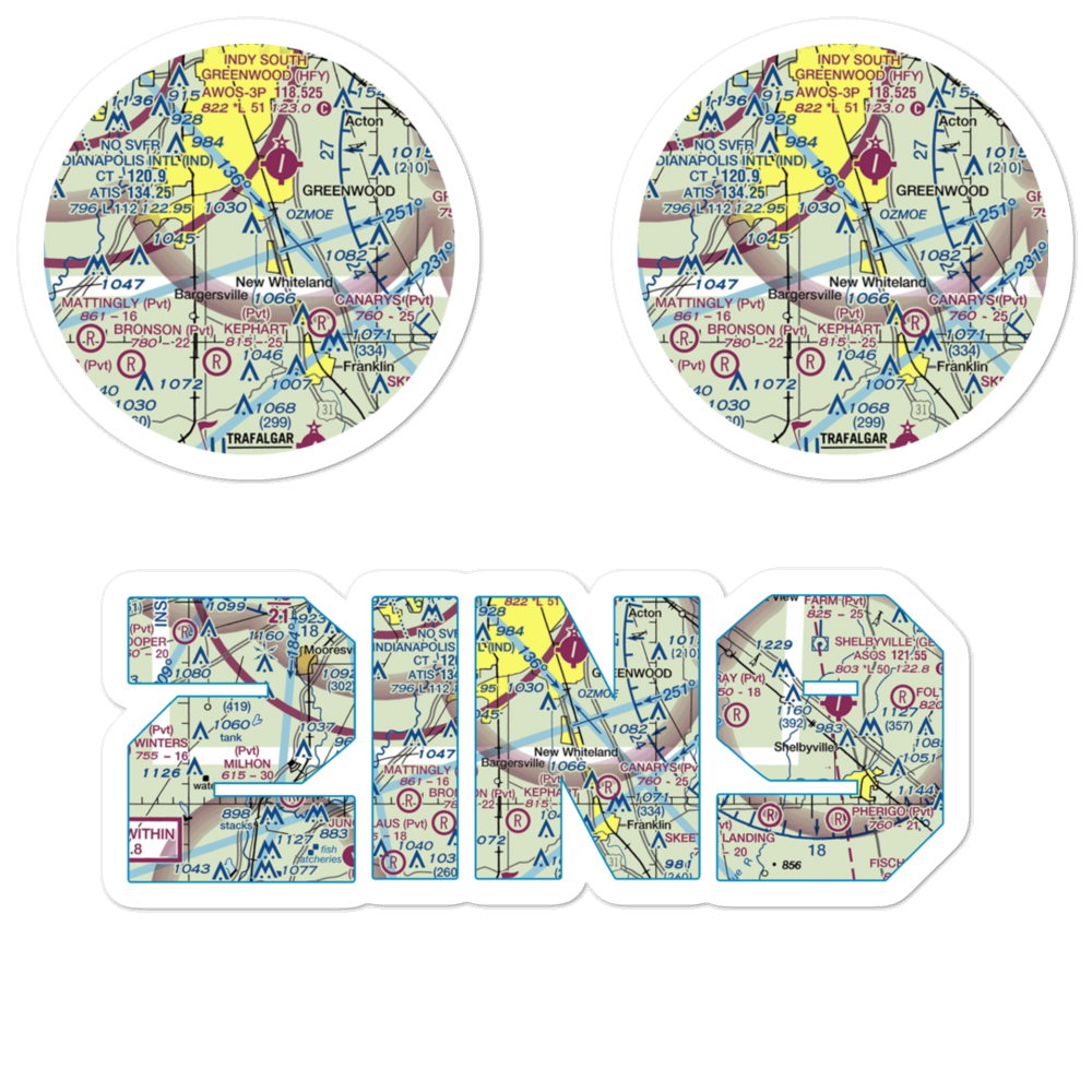 Berry Field (2IN9) VFR Sectional Sticker Pack 