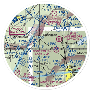 Midkiff Airport (2IN5) VFR Sectional Sticker (20 mile)