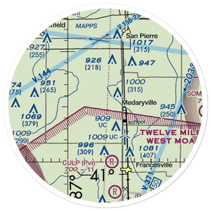 Tatertown Airport (2IN3) VFR Sectional Sticker (20 mile)