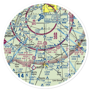 Skip's Place Airport (2IN0) VFR Sectional Sticker (30 mile)