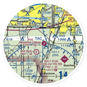 Meadow Creek Airport (2IL9) VFR Sectional Sticker (20 mile)