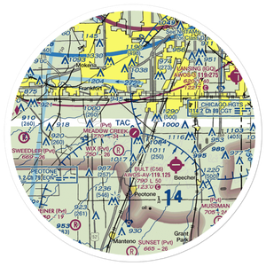 Meadow Creek Airport (2IL9) VFR Sectional Sticker (30 mile)