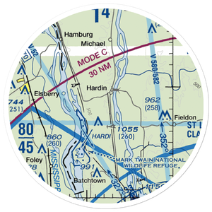 Low and Slow Airport (2IL6) VFR Sectional Sticker (20 mile)