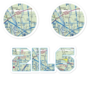 Low and Slow Airport (2IL6) VFR Sectional Sticker Pack