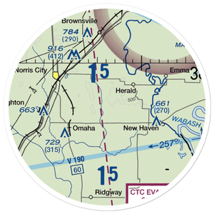 Sutton Airport (2IL5) VFR Sectional Sticker (20 mile)