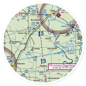 Sutton Airport (2IL5) VFR Sectional Sticker (30 mile)