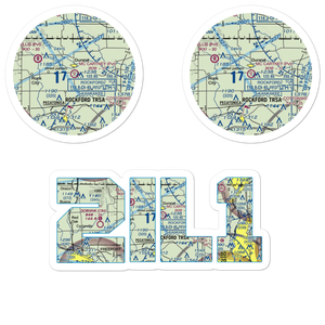 Mc Cartney Airport (2IL1) VFR Sectional Sticker Pack