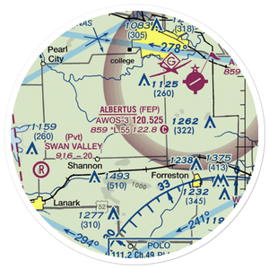 Sneek Airport (2IL0) VFR Sectional Sticker (20 mile)