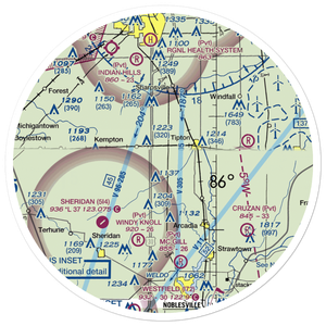 Baird-Wolford Airport (2II6) VFR Sectional Sticker (30 mile)