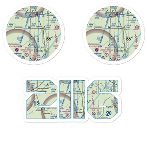 Baird-Wolford Airport (2II6) VFR Sectional Sticker Pack