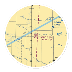 Aero B Ranch Airport (00AA) VFR Sectional Sticker (20 mile)