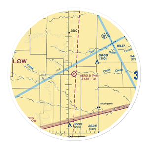 Aero B Ranch Airport (00AA) VFR Sectional Sticker (30 mile)