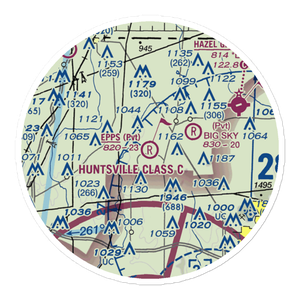 Epps Airpark (00AL) VFR Sectional Sticker (20 mile)