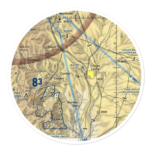 Cordes Airport (00AZ) VFR Sectional Sticker (30 mile)