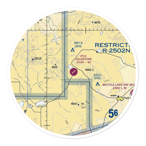 Goldstone /Gts/ Airport (00CA) VFR Sectional Sticker (30 mile)
