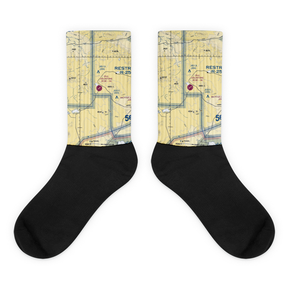 Goldstone /Gts/ Airport (00CA) VFR Sectional Socks 