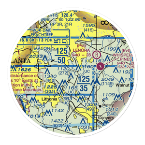 Lt World Airport (00GA) VFR Sectional Sticker (20 mile)