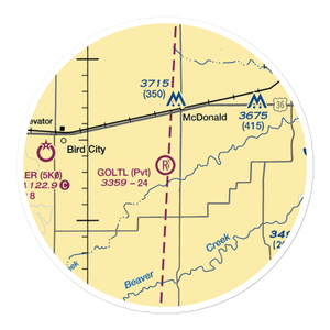 Goltl Airport (00IG) VFR Sectional Sticker (20 mile)
