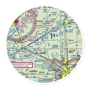 Hayenga's Cant Find Farms Airport (00IS) VFR Sectional Sticker (30 mile)