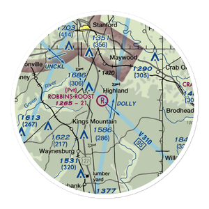 Robbins Roost Airport (00KY) VFR Sectional Sticker (20 mile)