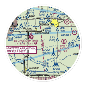 Lejeune Airport (00LS) VFR Sectional Sticker (20 mile)