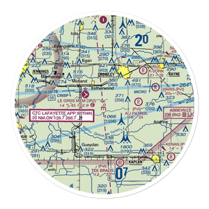 Lejeune Airport (00LS) VFR Sectional Sticker (30 mile)