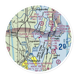 Cliche Cove Seaplane Base (00NK) VFR Sectional Sticker (20 mile)