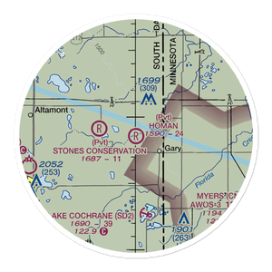 Homan Field (00SD) VFR Sectional Sticker (20 mile)