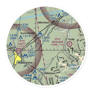Ragsdale Road Airport (00TN) VFR Sectional Sticker (20 mile)