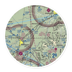 Ragsdale Road Airport (00TN) VFR Sectional Sticker (30 mile)