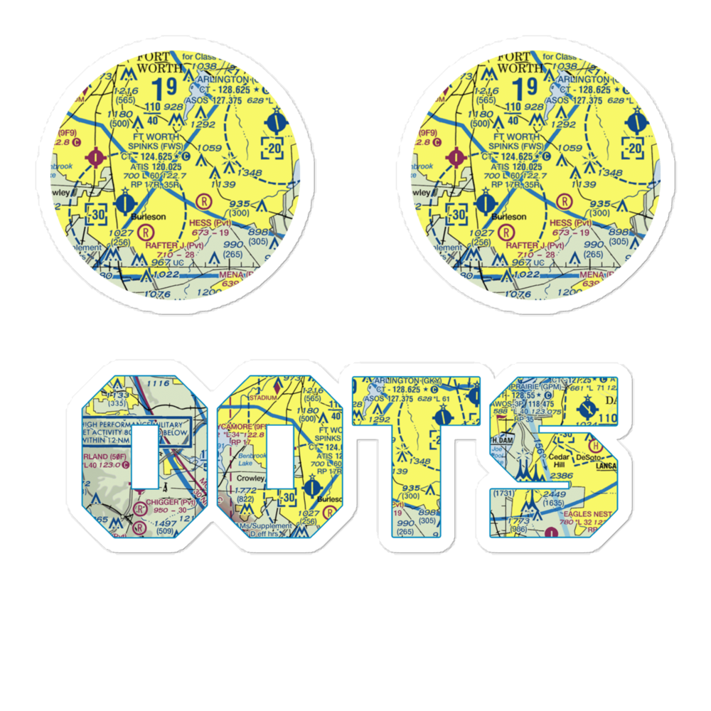 Alpine Range Airport (00TS) VFR Sectional Sticker Pack 