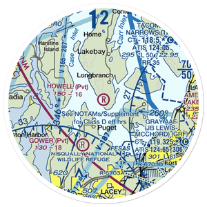 Howell Airport (00WA) VFR Sectional Sticker (20 mile)