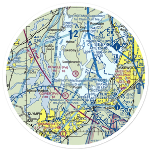 Howell Airport (00WA) VFR Sectional Sticker (30 mile)