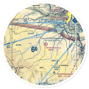 Hawks Run Airport (00WN) VFR Sectional Sticker (30 mile)